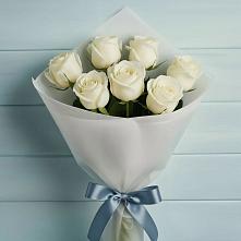 Букет 7 Белых роз Эдлесс Лав в Марков Лес
