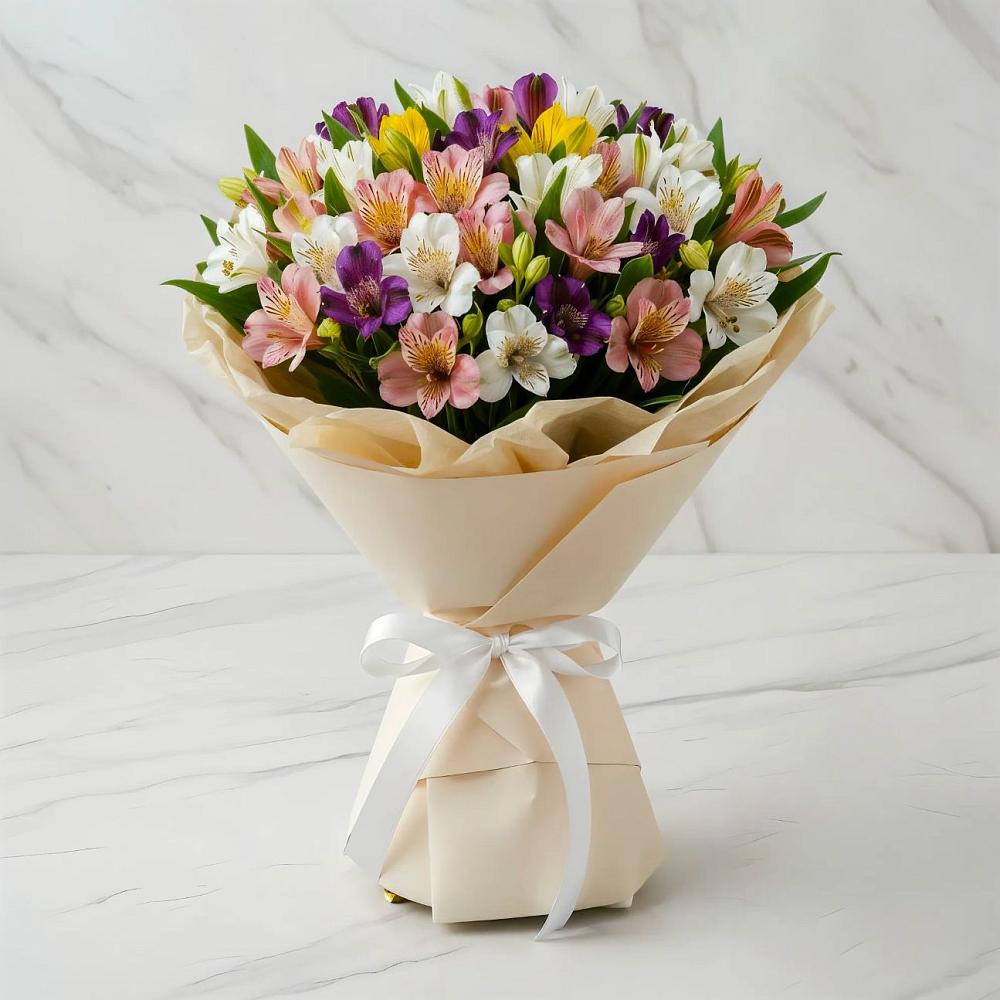 Букет цветов из: Альстромерии в Марков Лес