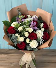 Букет цветов из:  Розы и Альстромерии в Марков Лес