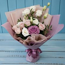 Букет цветов из:  Розы и Лизиантусы #REPLACE_PRED# Марков Лес