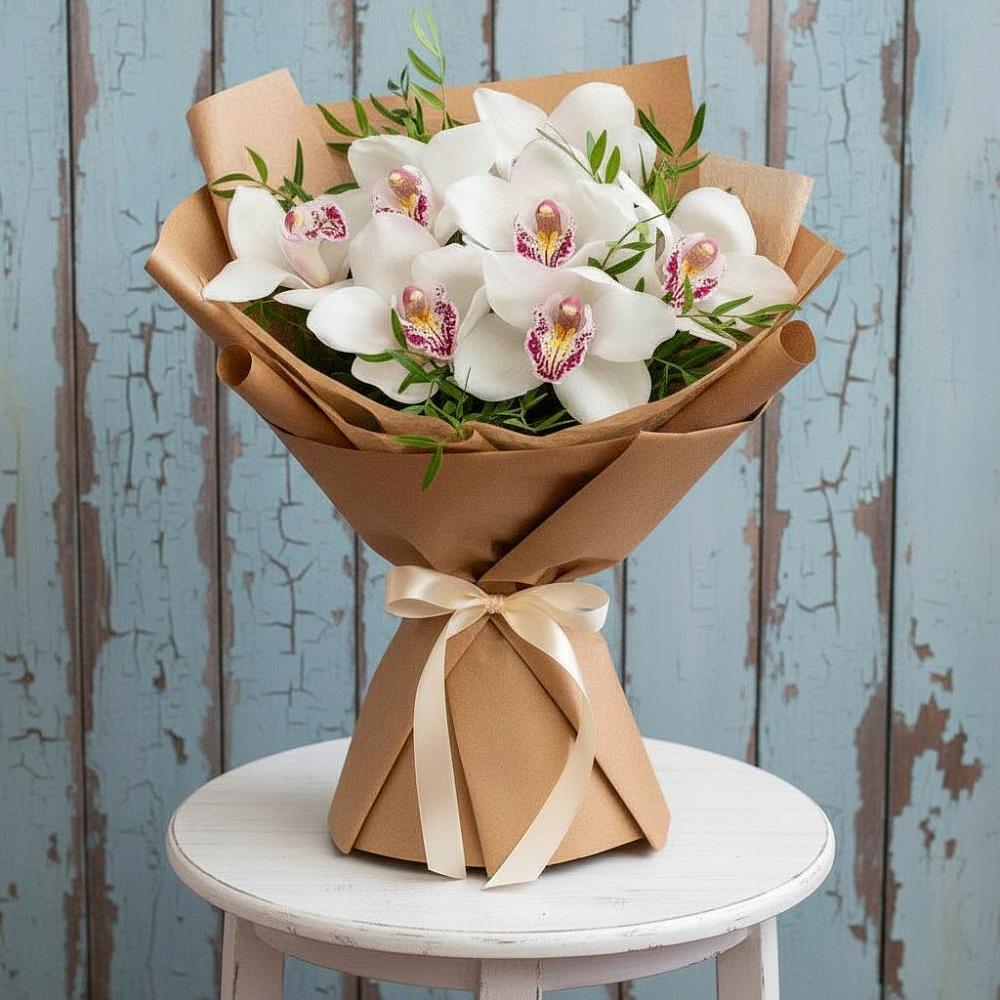 Букет цветов из: Орхидеи и Розы в Марков Лес