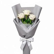 Букет 3 белые розы #REPLACE_PRED# Марков Лес