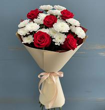 Букет цветов из:  Розы и Хризантемы в Марков Лес