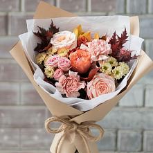 Букет цветов из:  Гвоздики, Хризантемы и Розы в Марков Лес
