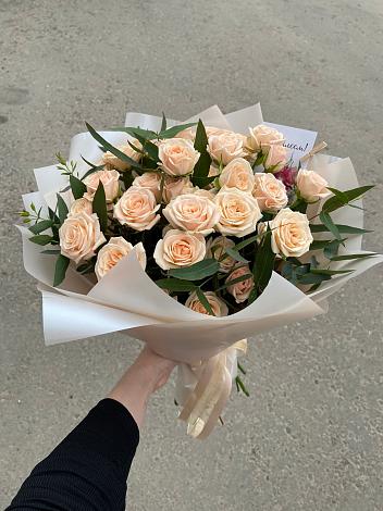 Букет Кремовые розы Латте в Марков Лес