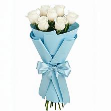 Букет 7 белых роз Проуд в Марков Лес