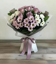 Букет цветов из:  Хризантемы и Розы в Марков Лес