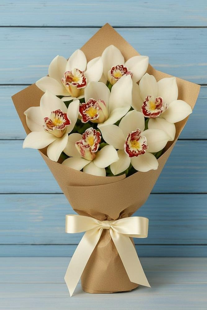 Букет цветов из: Орхидеи и Розы в Марков Лес